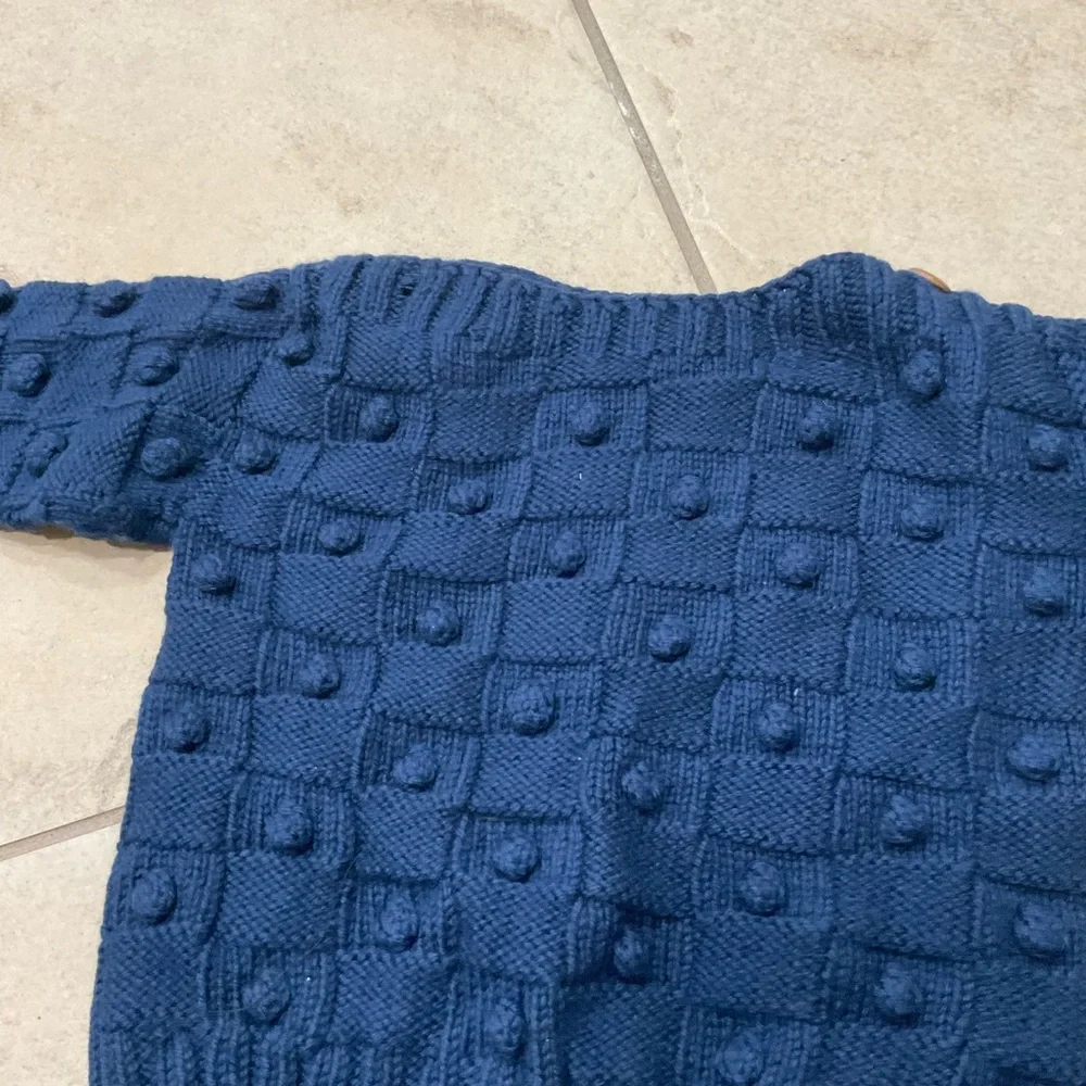 Kalinka Blue Knit Sweater and Shorts Set for Kids